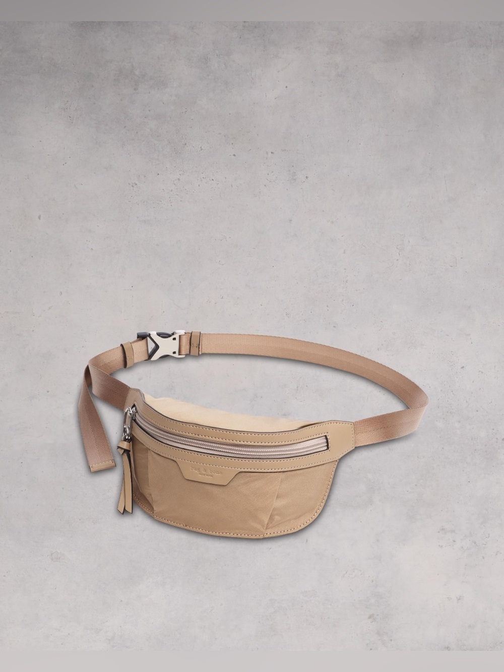 $248 RAG & BONE Sand Beige Mini Commuter Nylon Crossbody Fanny Pack Bag